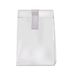 White Paper Bag With Blank Sticky Label Mockup