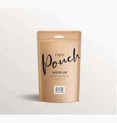 Brown Paper Kraft Pouch Bags Front View Packaging