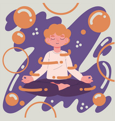 Meditating Boy Doing Yoga