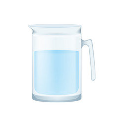 3d Transparent Glass Water Jug Isolated On White