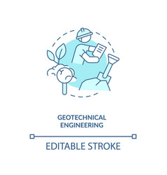 Geotechnical Engineering Turquoise Concept Icon