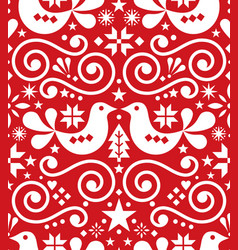 Scandinavian Christmas Seamless Folk Pattern