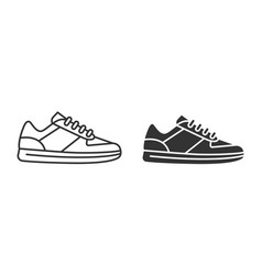 Flta Silhouette Shoes Or Sneakers Icon Set