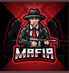 Mafia Esport Mascot Logo Gaming Design