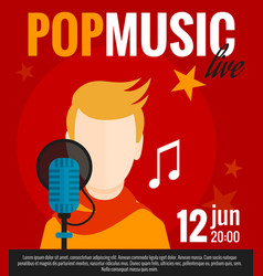 Pop Singer Flat Poster