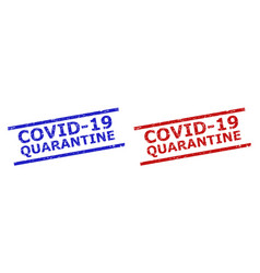 Covid19-19 Quarantine Stamps With Rubber Style