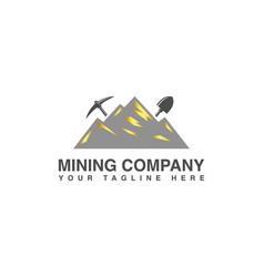 Gold Mining Logo Design Template