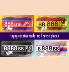 Fictional Russian State License Plates