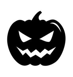 Halloween Pumpkin Lantern Icon Silhouette