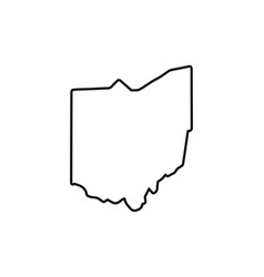 Us State Map Ohio Outline Symbol