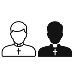 Catholic Priest Simple Line Icon