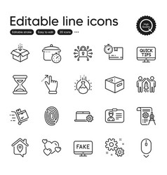 Set Of Technology Outline Icons Contains Icons