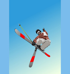 Slopestyle Freestyle Ski 3d Color