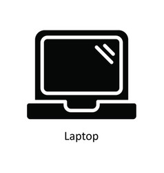 Laptop Solid Icon Design Ki