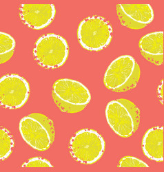 Lemon Wedges Colorful Seamless Pattern