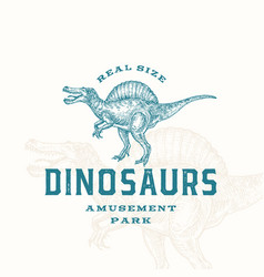 Real Size Dinosaurs Amusement Park Abstract Sign