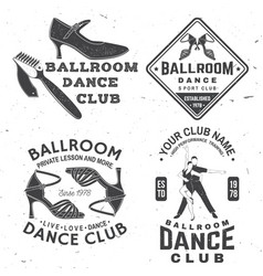 Set Of Ballroom Dance Sport Club Logos Badges