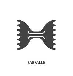 Farfalle Glyph Icon Italian Pasta Symbol