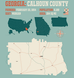 Map Calhoun County In Georgia