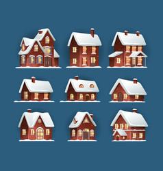 Set Of Christmas Houses