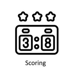 Scoring Outline Icons Simple Stock Illust