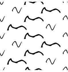 Seamless Pattern With Sketch Squiggle