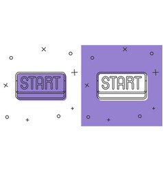 Set Ribbon In Finishing Line Icon Isolated