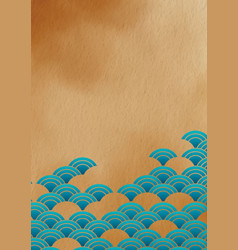 Abstract Ocean Wave On Brown Background