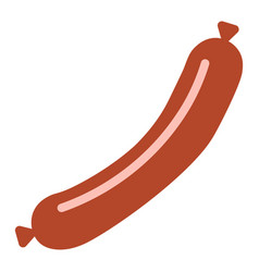 Cooked Sausage Meat Link Or Wiener Dog Flat Icon