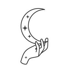 Hand Holding A Moon