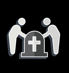 Icon Funeral Related To Seath Symbol Glossy Style