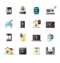 Internet Of Things Retro Icons Set