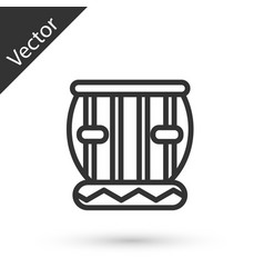 Grey Line Indian Musical Instrument Tabla Icon