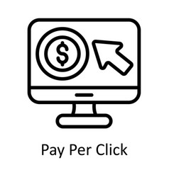 Pay Per Click Outline Icon Design