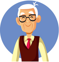 Senior Man Of Korean Ethnicity Character Cartoon