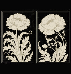 Frame With A Peony In The Style Of Victorian Art