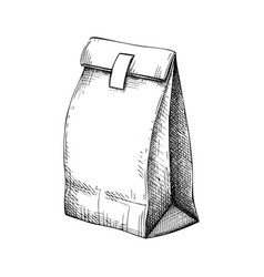 Paper Bag Sketch Hand Drawn Packaging Draw