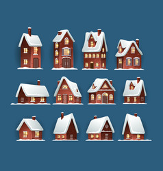 Set Of Winter Houses