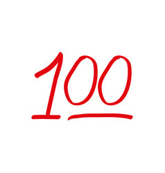 100 Hundred Emoticon Icon Emoji Score