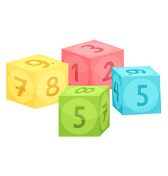 Kid Toy Cubes With Numbers Baby Education Blocks