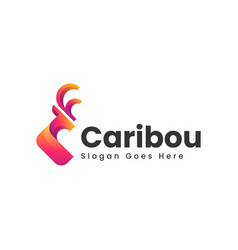 Logo Caribou Gradient Colorful Style