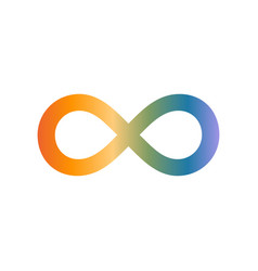 Rainbow Infinity Icon For World Autism Awareness