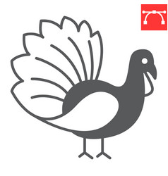 Turkey Bird Glyph Icon