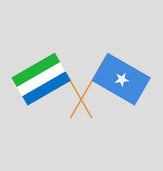 Crossed Flags Of Sierra Leone And Somalia