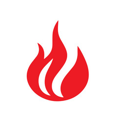 Fire Flame Silhouette Icon Red Hot Fire