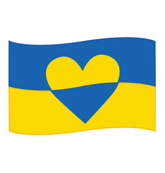 Heart On The Background Of Ukrainian Flag