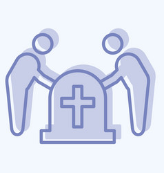 Icon Funeral Related To Seath Symbol Two Tone