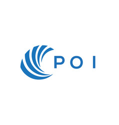 Poi Letter Logo Design On White Background