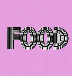 Retro Food Line Font Calligraphy Hand Drawn