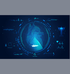 Concept Of Cardiology Technology Shape Of Heart